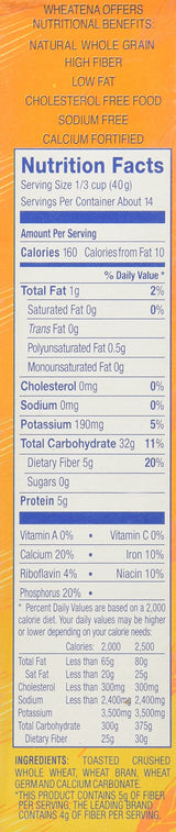 Wheatena Toasted Crushed Whole Wheat Cereal, 20 Oz Box