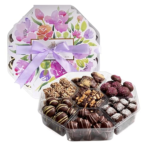 Fancy Gourmet Chocolates for Gifting - Finest European Sourced Truffle Chocolate - Crunchy, Creamy & Caramel Truffles Assortment - Kosher, Vegan