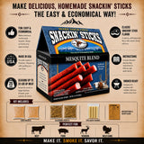 Hi Mountain Seasonings ? Snack Stick Seasoning Kit ? MESQUITE BLEND ? Includes Seasoning, Cure, Casings, & Directions ? Seasons up to 20 lbs of Meat ?