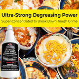 Commercial Grill and Oven Cleaner 32Oz Concentrate 1pk. Heavy-Duty Fast-Acting Degreaser Solution Removes Carbon, Grime, Burnt Food and Oil