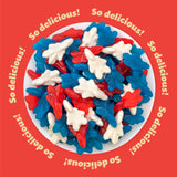 Patriotic Candy | 1-Pound Bag | Red White and Blue Candy for 4th of July Party Favors | Berry Flavored Airplane Gummies for Buffets and Themed Dessert