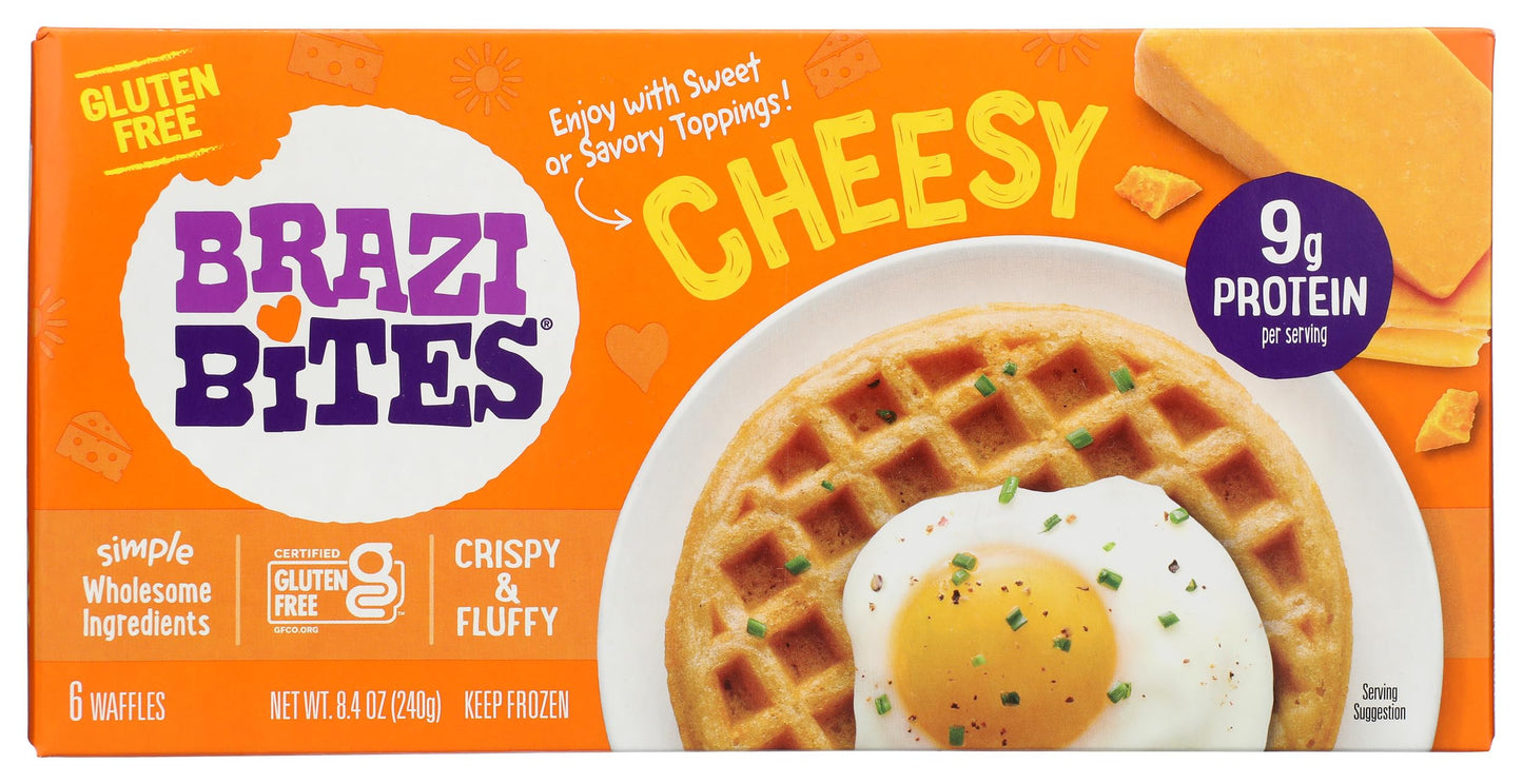 Brazi Bites, Waffles Cheesy Gluten Free, 8.4 Ounce