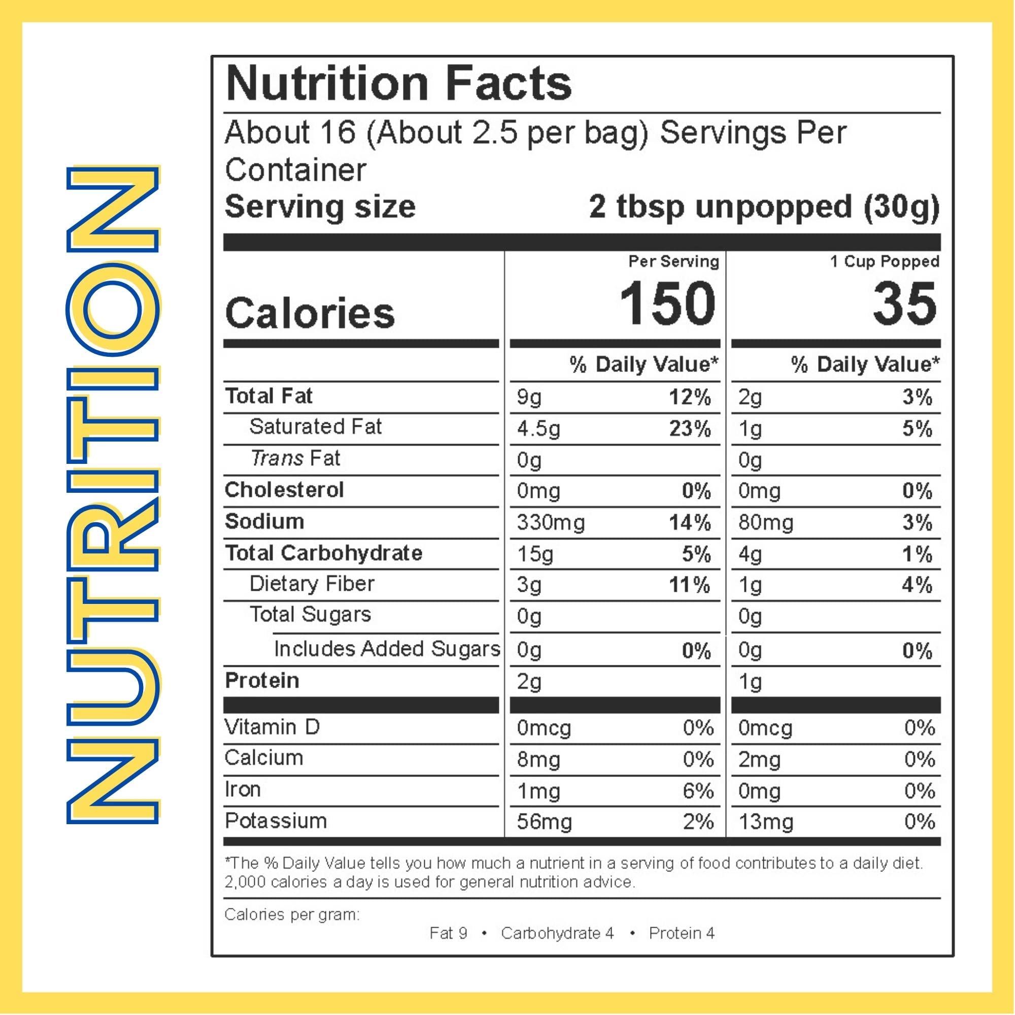 Cousin Willie's Microwave Popcorn Bags, Buttery Explosion (6 Bags), Gourmet Popcorn Boxes for Party, Whole Grain Popcorn, Gluten Free, Low Calorie