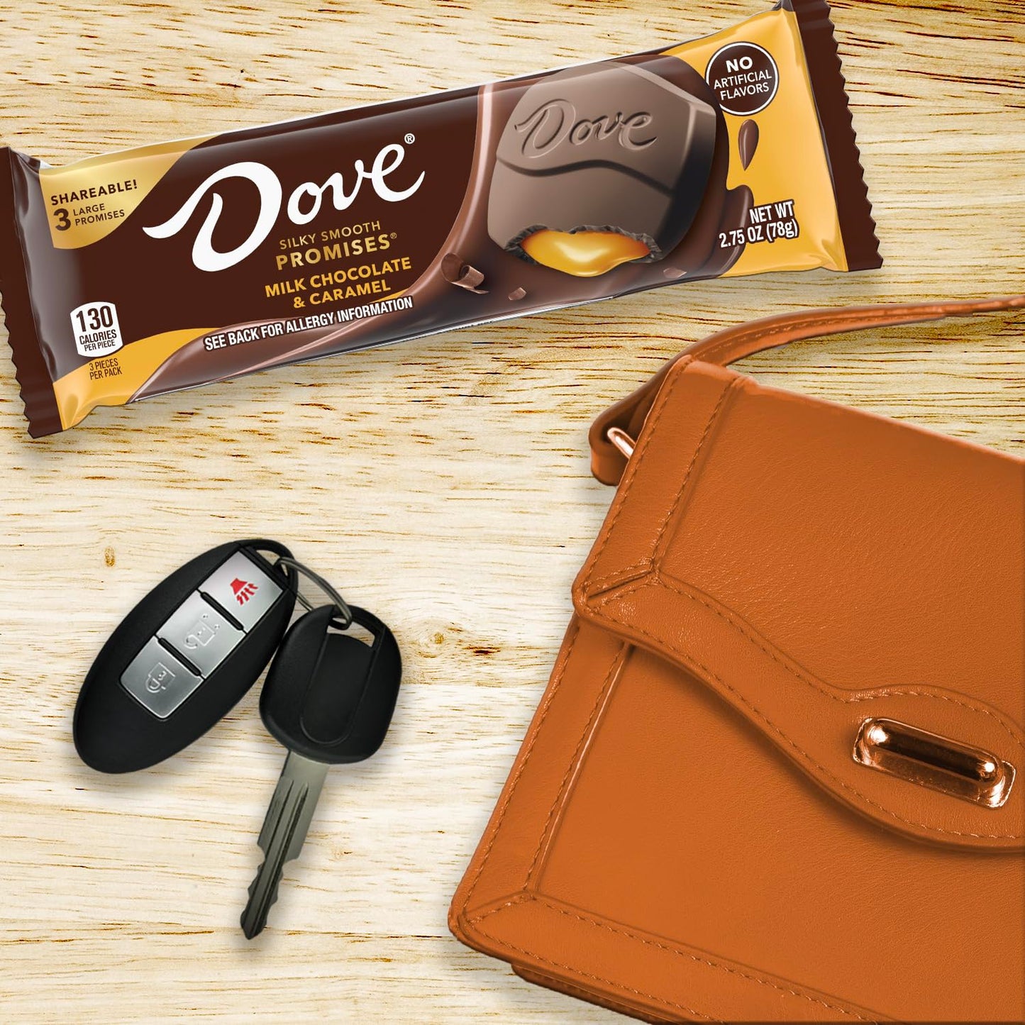 DOVE PROMISES Chocolate Large Promises, Milk Chocolate Caramel Candy, 2.75oz Bars (Candy Bulk Pack of 20)