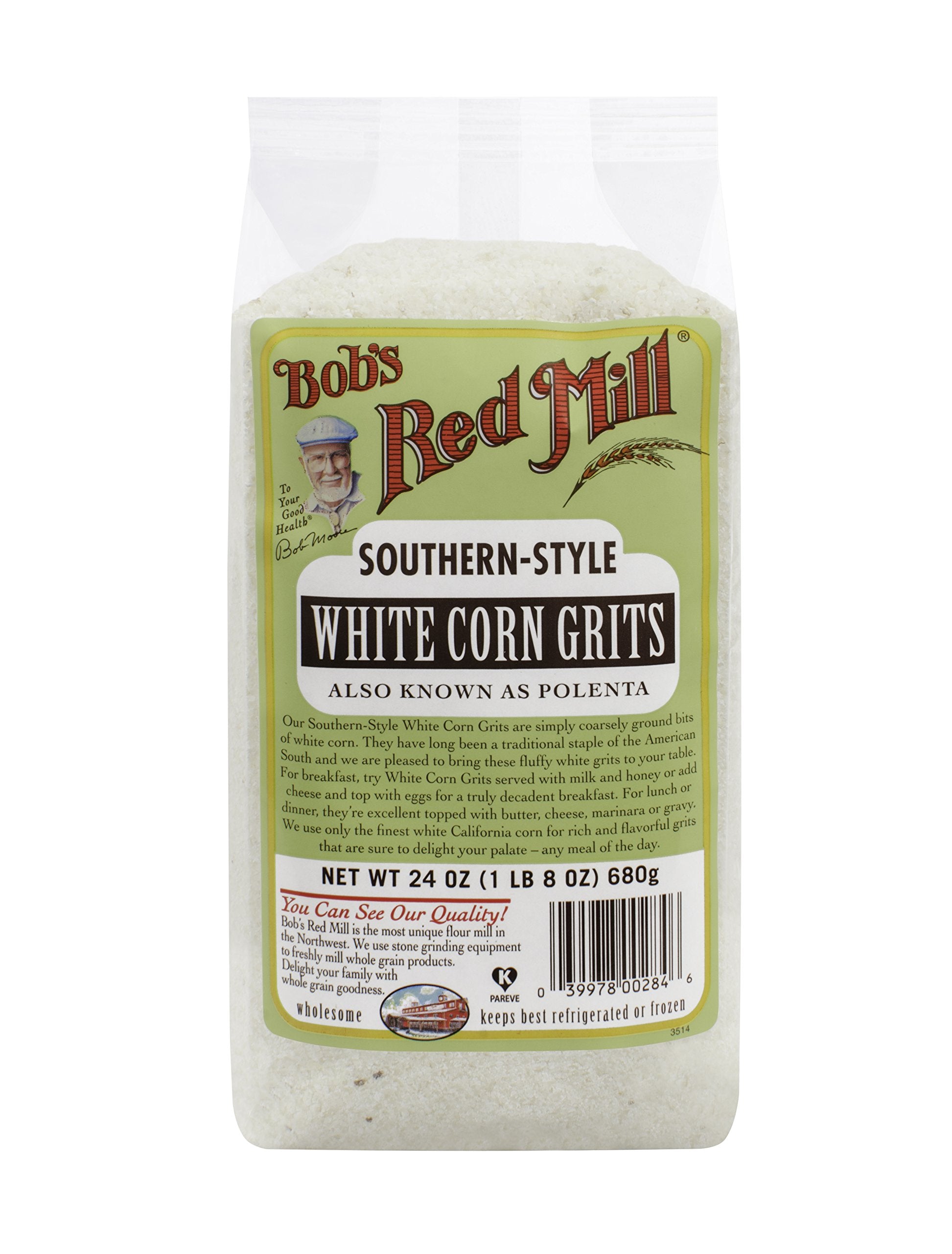 Bob's Red Mill White Corn Grits/Polenta, 24 Ounce, Pack of 1