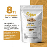 Erbies Edible Crickets for Humans, Exotic Food Bug Snacks & High Protein Edible Cricket Snacks for Humans, Sesame Coconut Flavor 15g Bag