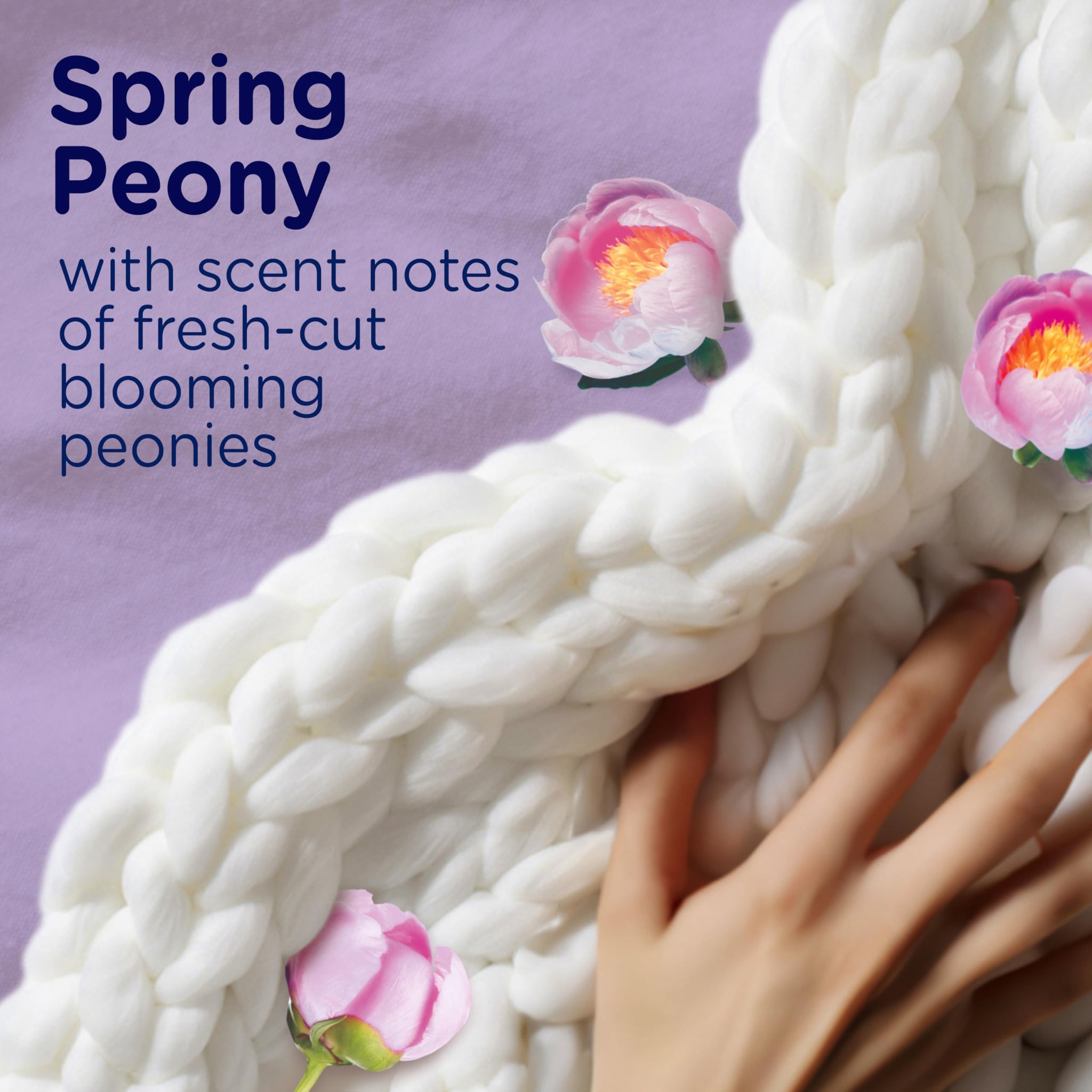 Downy Blends 2-in-1 Soft & Fresh Laundry Scent Booster Beads, Spring Peony Scent, 24.5 OZ, Laundry Softness and Scent Booster