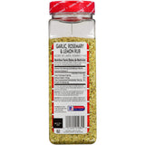 Lawry's Garlic, Rosemary & Lemon Rub, 22 oz - One 22 Ounce Container of Garlic, Lemon and Rosemary Seasoning, Made for Chefs to Use on Chicken, Fish