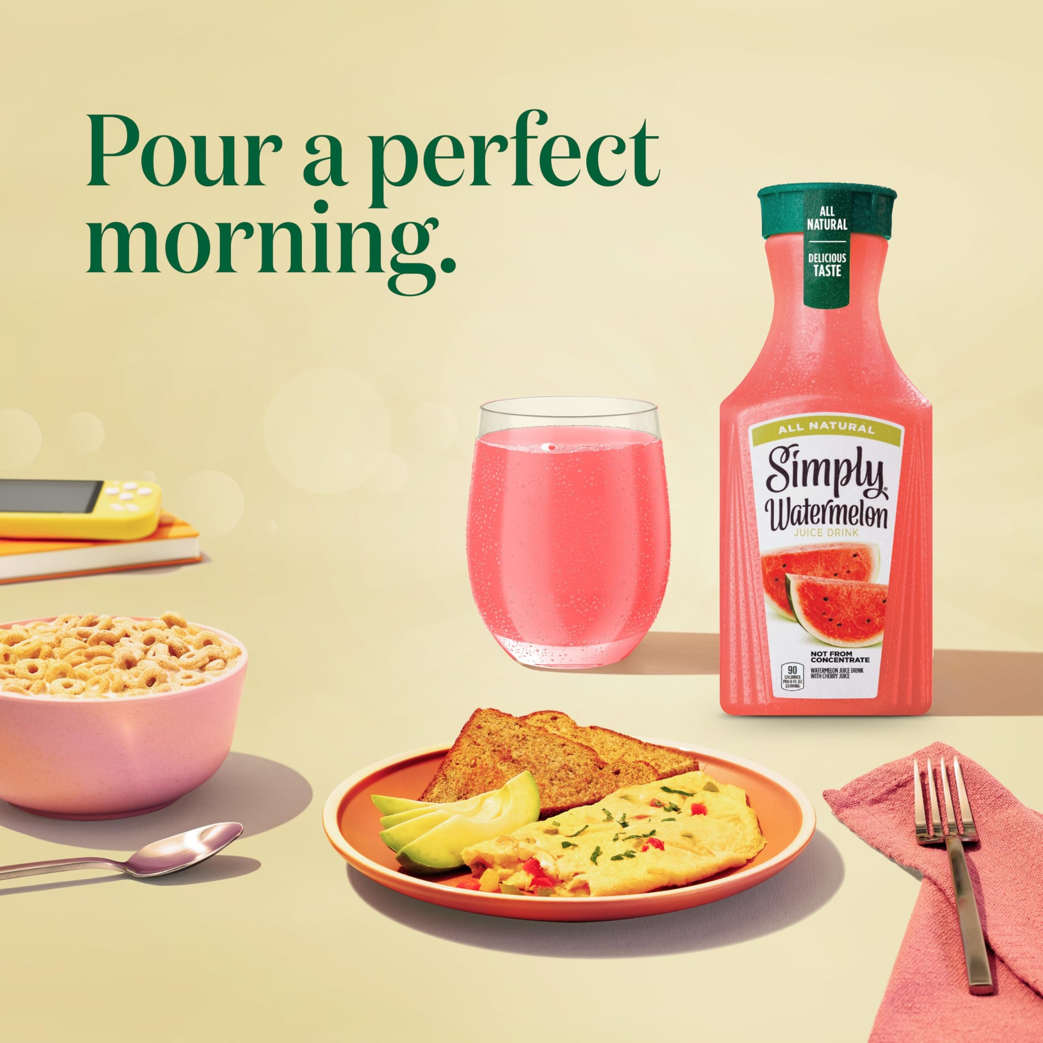 Simply, Watermelon Juice Drink, 52 Fl Oz Bottle