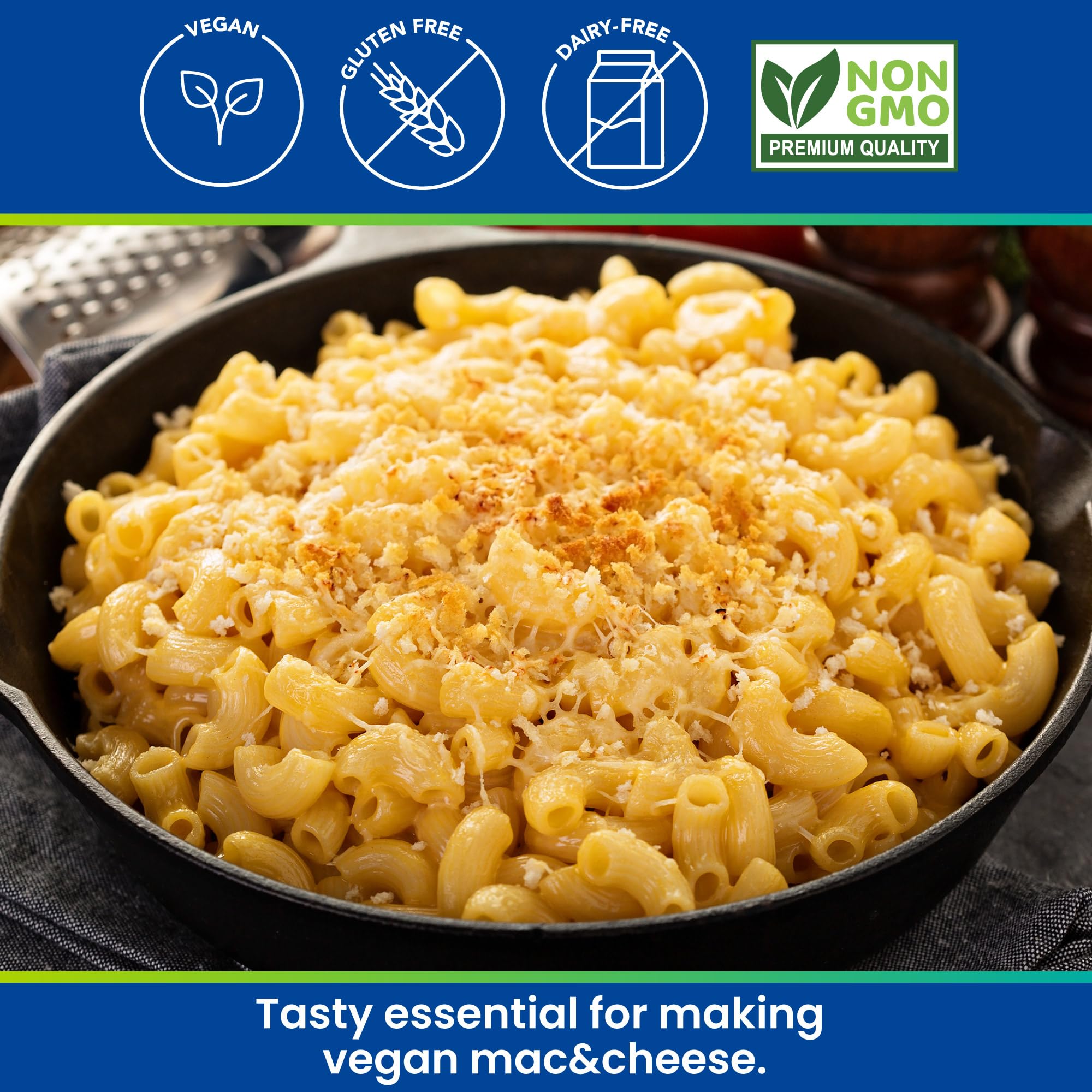 Kevala Nutritional Yeast - Premium Non Fortified Powder for Vegan Cooking, Product of USA, Seasoning with a Cheesy Flavor, Dry Yeast With No Added