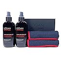 Logan Active Clean Refreshing Yoga Mat & Equipment Surface Cleaner and High-Performance Microfiber Waffle Towel Quad Pack - Alcohol-Free