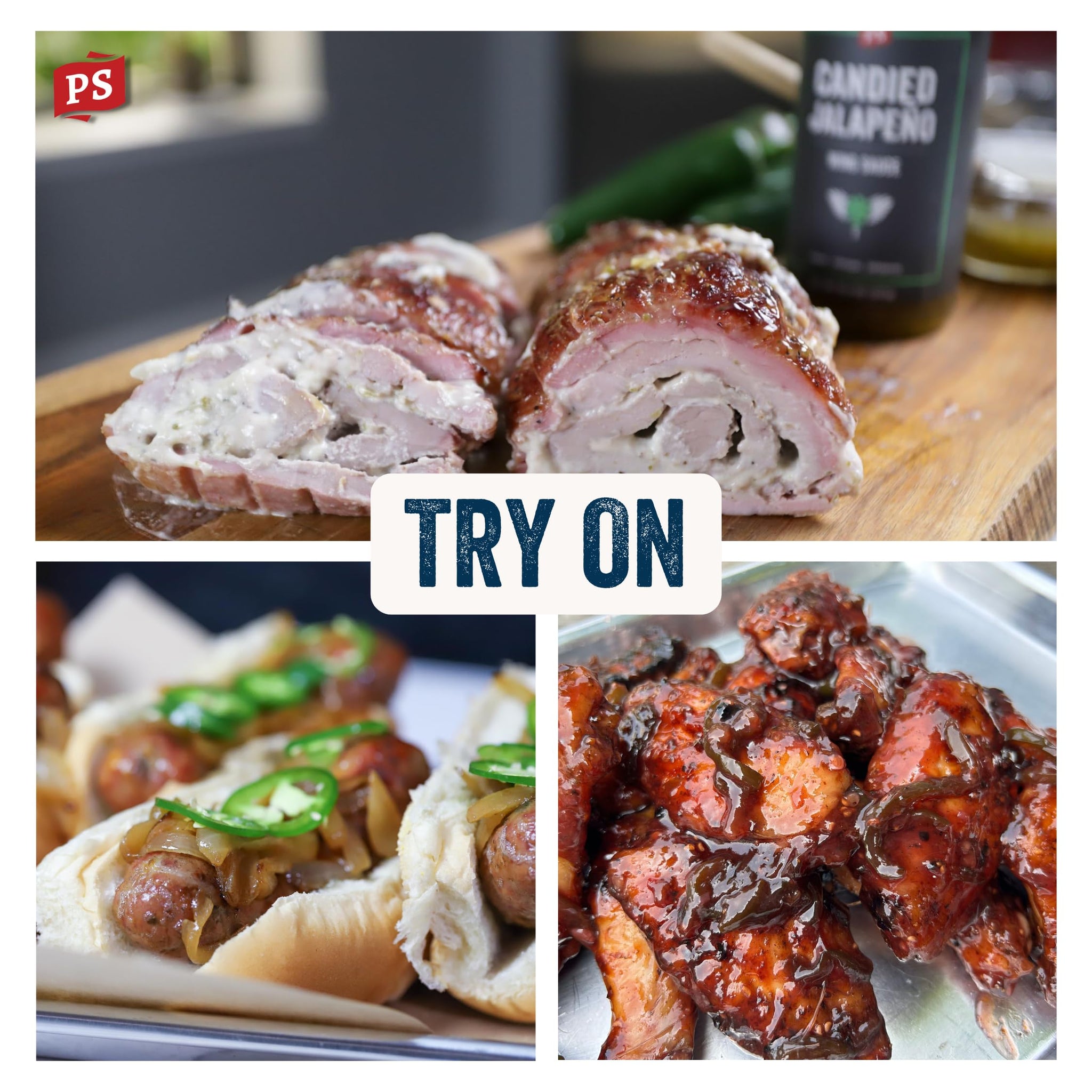 PS Seasoning Candied Jalapeno BBQ Chicken Wing Sauce - Sweet and Spicy All-Purpose Hot Sauce for Grilling, Dipping, Tossing, and Marinating - Perfect