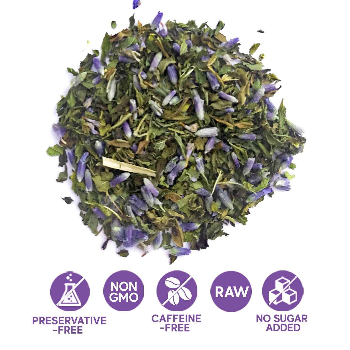 Sou Zen Spearmint Lavender 3oz (85g) Loose Leaf Tea | Premium Quality Whole Herbal Flowers and Leaves with No Preservatives | Raw and Naturally