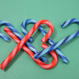 Sweetzo - Sour Christmas Candy Canes, Black Cherry and Blue Raspberry Flavored Treats, Holiday Party Favors, 2.64 Ounces Each (Pack of 4)
