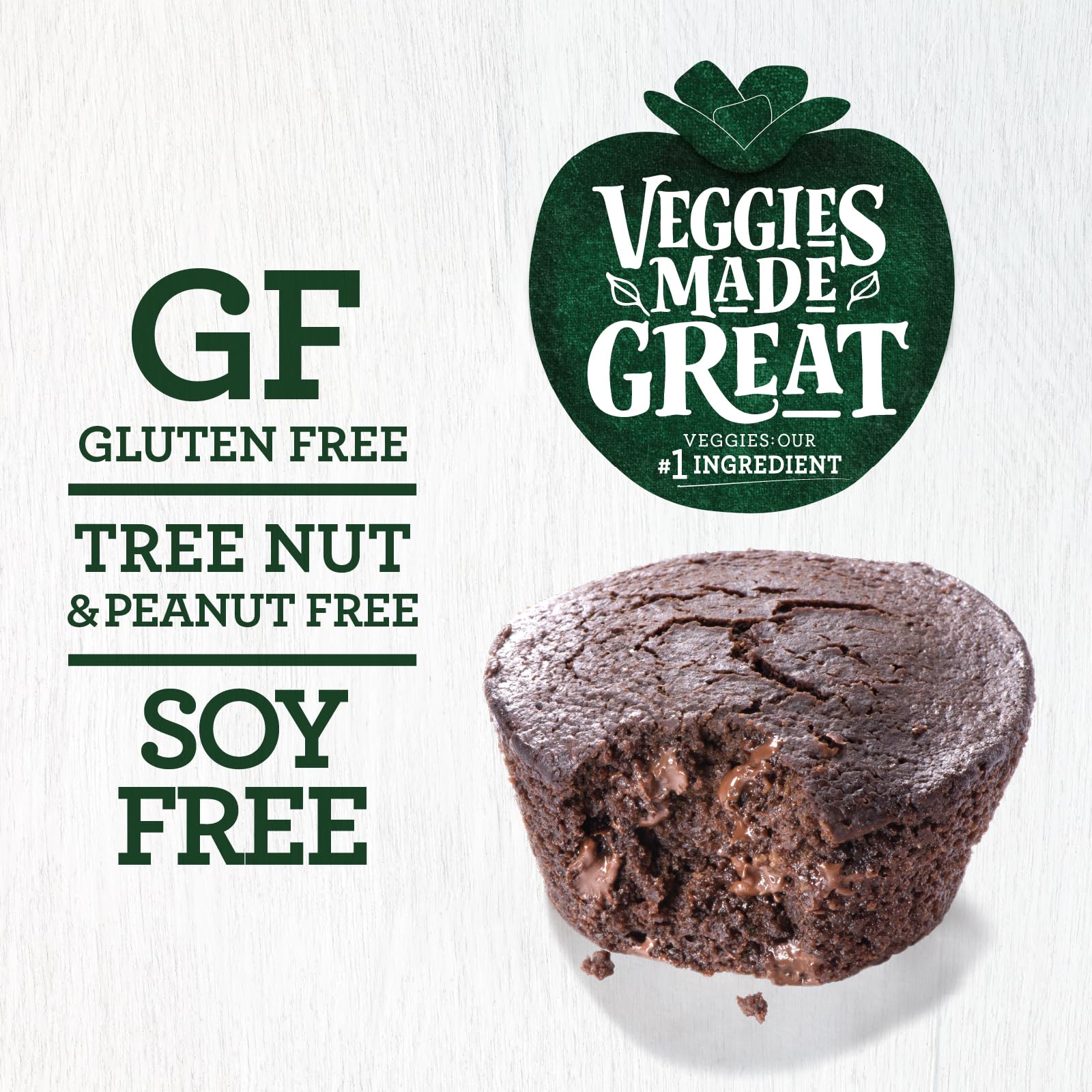 Veggies Made Great, Double Chocolate Muffins, 12 Ounce