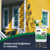 RMR House and Siding Wash - Commercial-Grade Outdoor Stain Remover for Mold, Mildew, and Algae, 64 Ounce Bottle With Hose-End Adapter