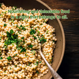 Crispa Premium Quality Tri-Color Israeli Couscous - 21.16 oz (1.3Lb) | Natural Product of Israel | No Cholesterol & 0.5g Total Fat | 143 Amount Per Serving Calories | Original Toasted Israeli-Style Pasta