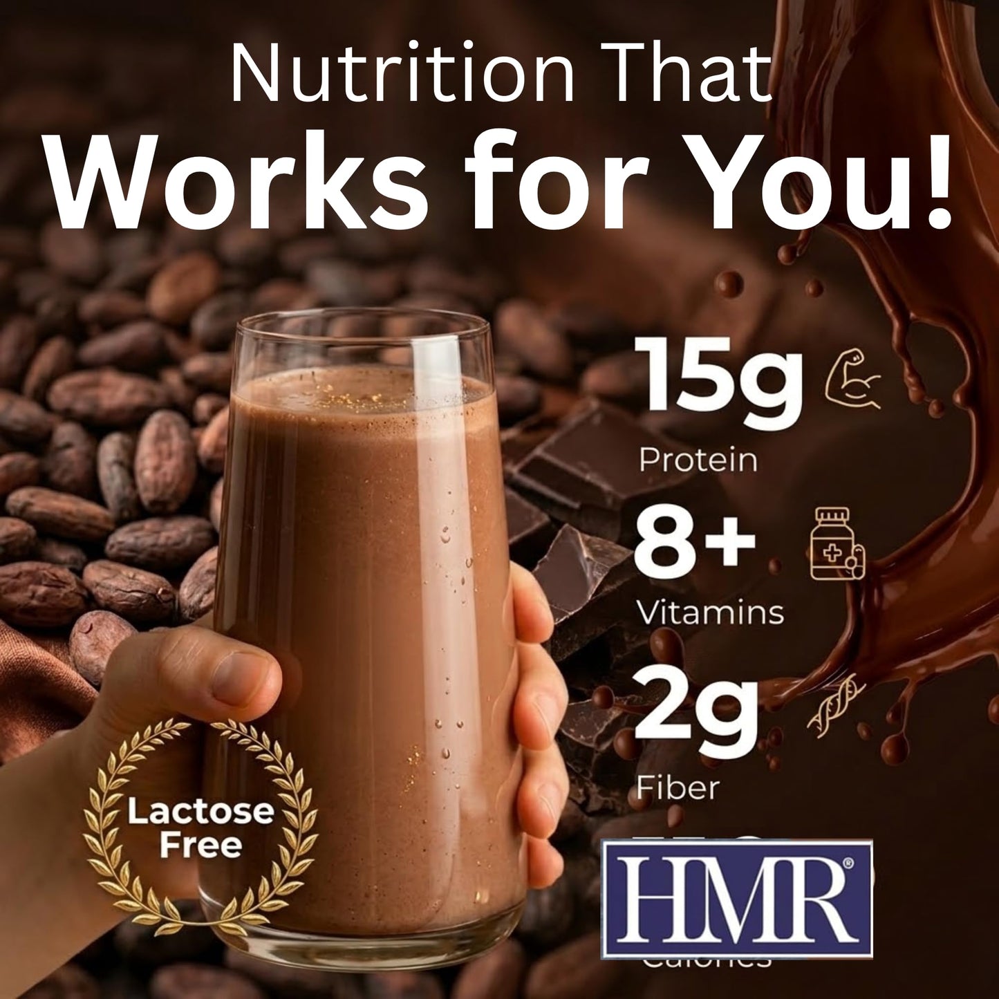 HMR 70 Plus Vanilla + Chocolate Shake & Pudding Mix COMBO | Meal Replacement Powder | Lactose-Free | 15g Protein | Easy to Make | Low Calorie | 42