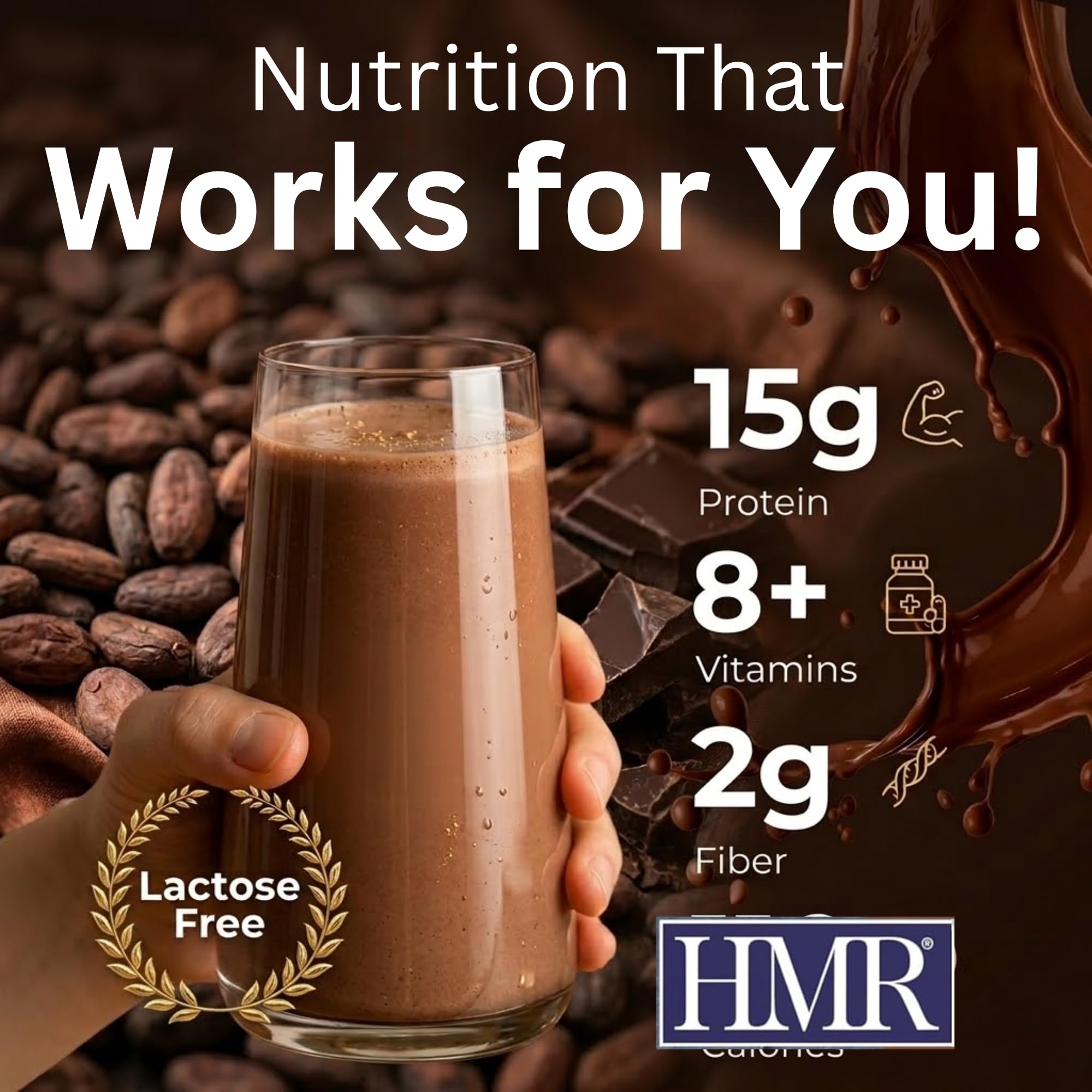 HMR 70 Plus Vanilla + Chocolate Shake & Pudding Mix COMBO | Meal Replacement Powder | Lactose-Free | 15g Protein | Easy to Make | Low Calorie | 42