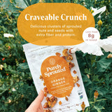 Purely Sprouted Orange Ginger Sprouted Snack Mix with Almond, Cashew Nuts & Pumpkin Seeds - Grain and Gluten Free, Non-GMO, Vegan - Ideal