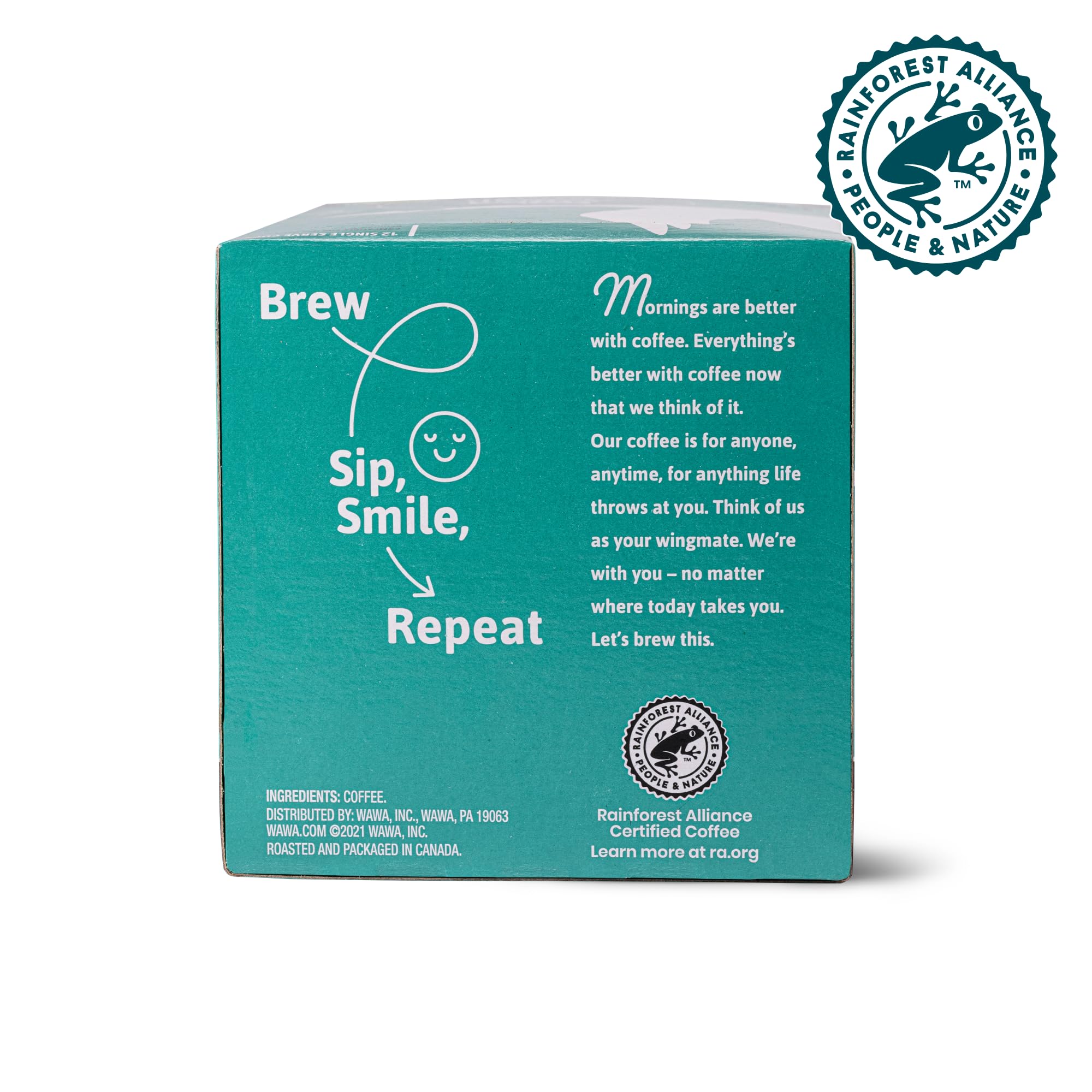 Wawa Single Cup Cuban Dark Roast Coffee Pods, 12 Pods, 1 Box, Rich & Bold Blend, Semi-Sweet Chocolate Notes, Single Serve, 100% More Responsibly