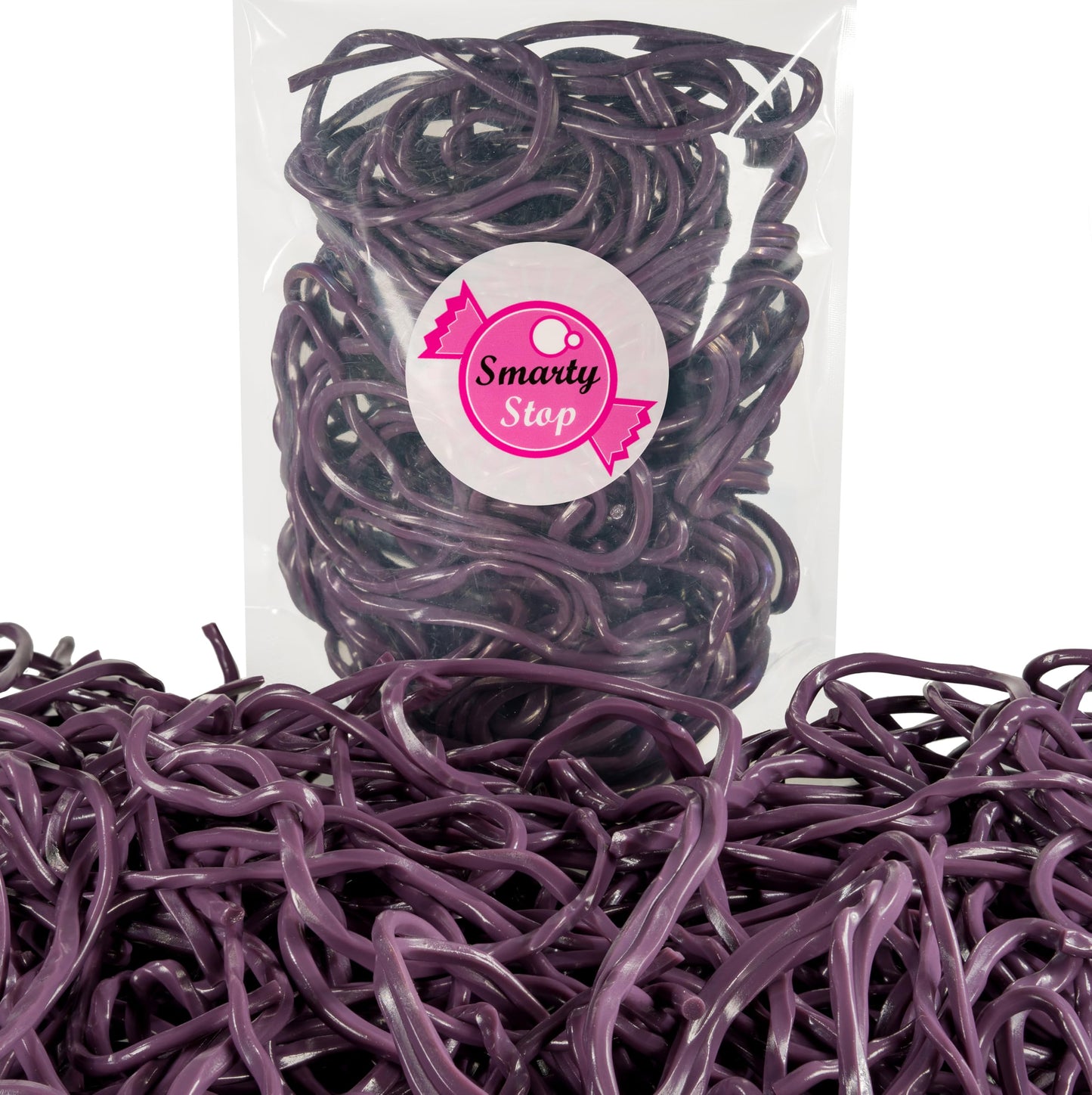 Smarty Stop Licorice Laces Gummy Candy (Grape, 2 Pound (Pack of 1))