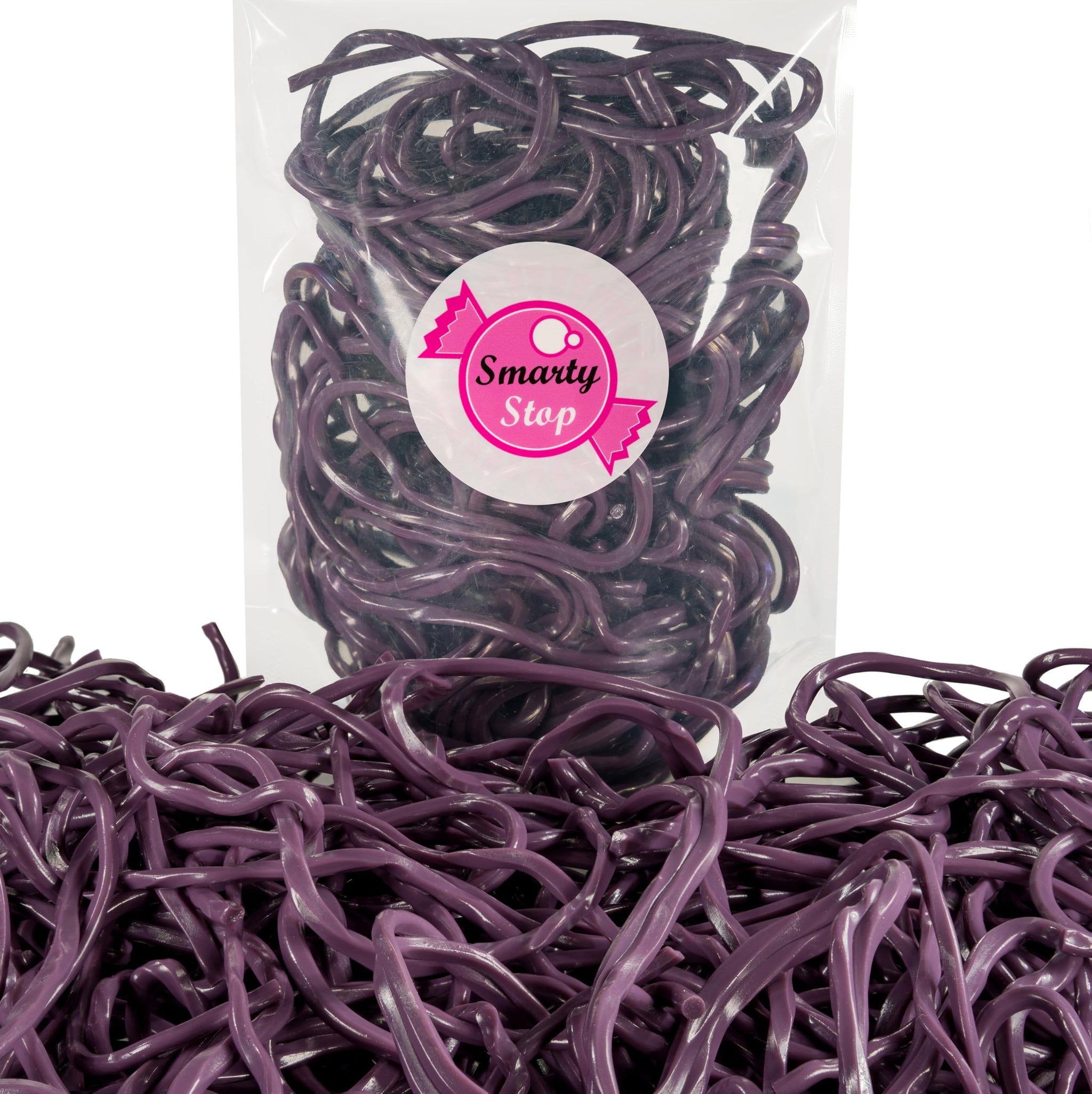 Smarty Stop Licorice Laces Gummy Candy (Grape, 2 Pound (Pack of 1))