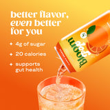 Bloom Pop Prebiotic Soda 12 Pack, Classic Orange Flavor, 12oz Cans | Prebiotic Soda for Gut Health, Low Calorie Soda, No Caffeine, Healthy Soft Drink