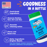 Originally Yellow USA Made Fruit And Vegetable Wash | Food-Grade Fruit and Veggie Wash With No Aftertaste | Powerful Cleaning &| Plant-Derived Produce
