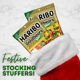 Christmas Haribo Sour Goldbears, Assorted Fruit Flavored Gummy Bears, Holiday Stocking Stuffer Candy, 4 Ounces (Pack of 3)