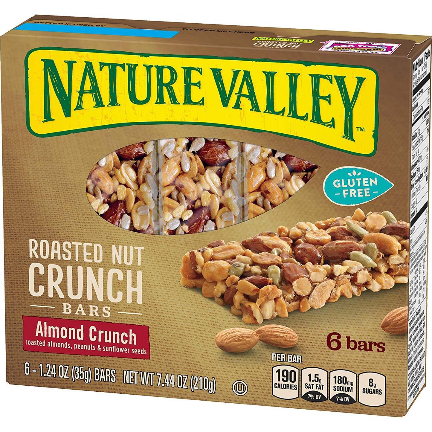 Nature Valley Granola Bars, Roasted Nut Crunch, Almond Crunch, 6 Bars (12 Boxes)