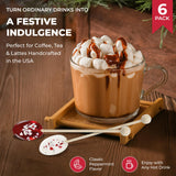 Melville Candy Hot Cocoa/Latte Spoons & Stirrers Gift Set - Made in the USA Stirrers for Hot Cocoa, Lattes, & Coffee - Individually Wrapped (6-Count