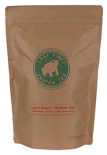 Yaupon Tea - 1LB (16oz) Light Roast (loose leaf) - Lost Pines Yaupon Tea - Sustainably wild harvested yaupon, the only caffeinated plant native