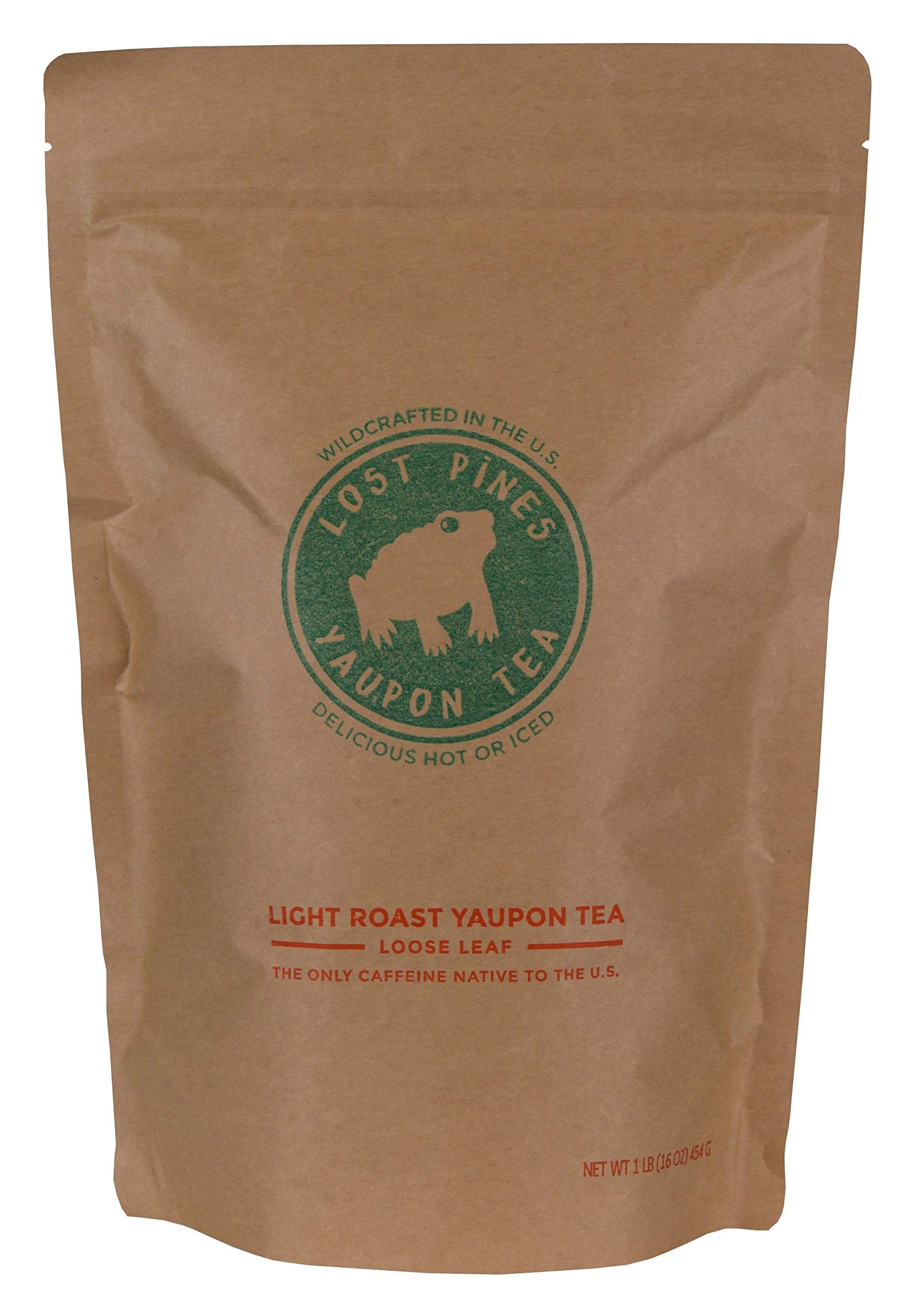 Yaupon Tea - 1LB (16oz) Light Roast (loose leaf) - Lost Pines Yaupon Tea - Sustainably wild harvested yaupon, the only caffeinated plant native