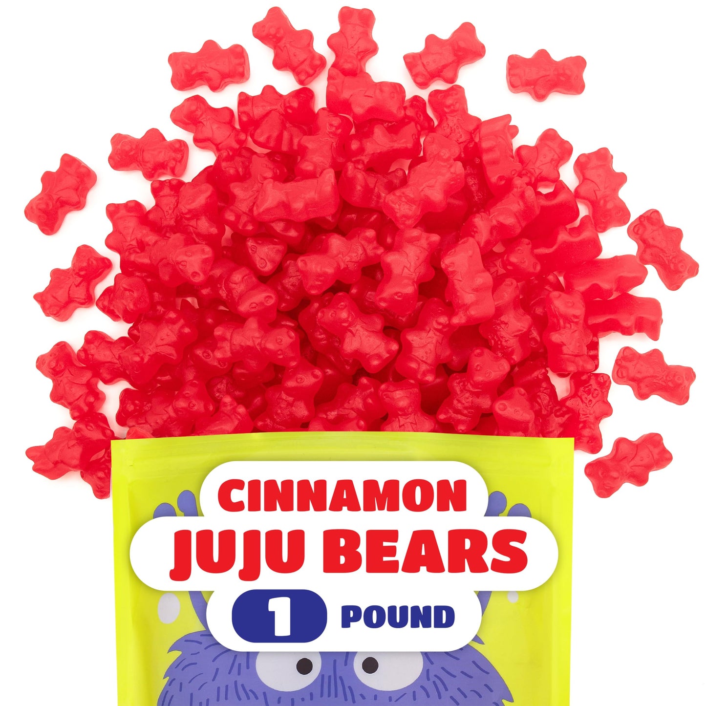 Cinnamon Bears Gummy Candy - 1 Pound Bag - Chewy Cinnamon Candy with Bold Heat - Old Fashioned Candy for Spicy Gummi Bears Fans - Classic Holiday