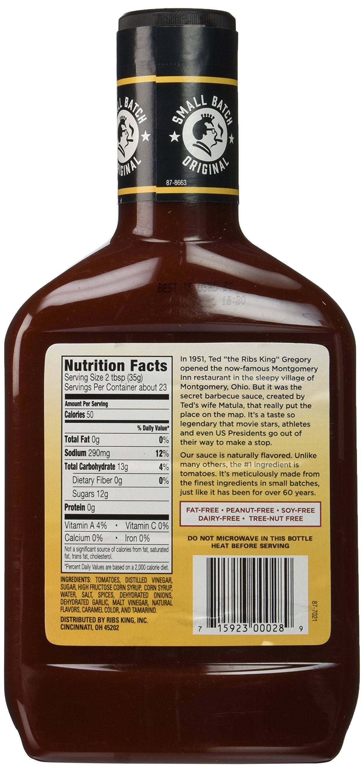 Montgomery Inn Barbecue Sauce 28 ounces (2 bottles)