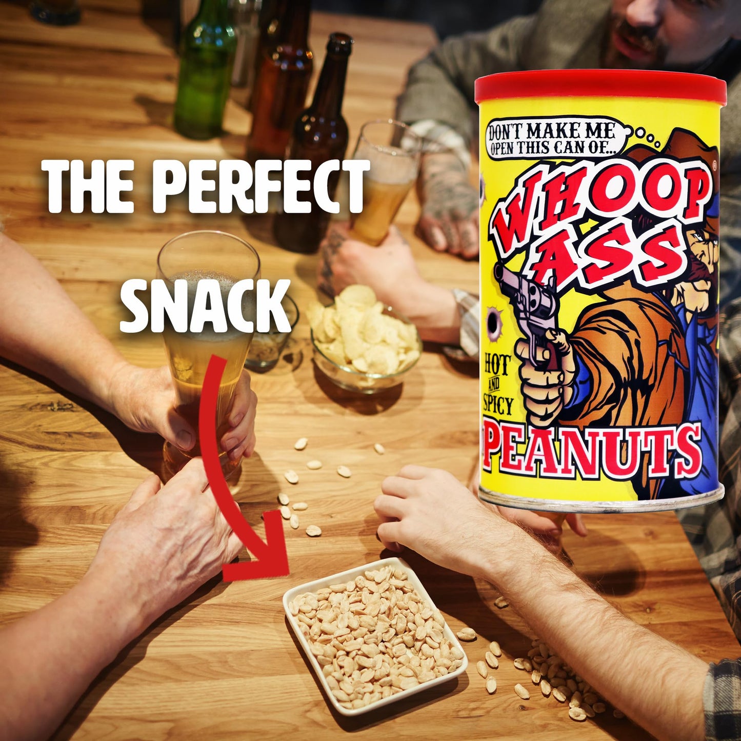 Whoop Habanero Pepper Peanuts - 6 Oz. - Premium Gourmet Spicy Hot Peanuts - Perfect Hot and Spicy Peanuts - Try if you Dare!