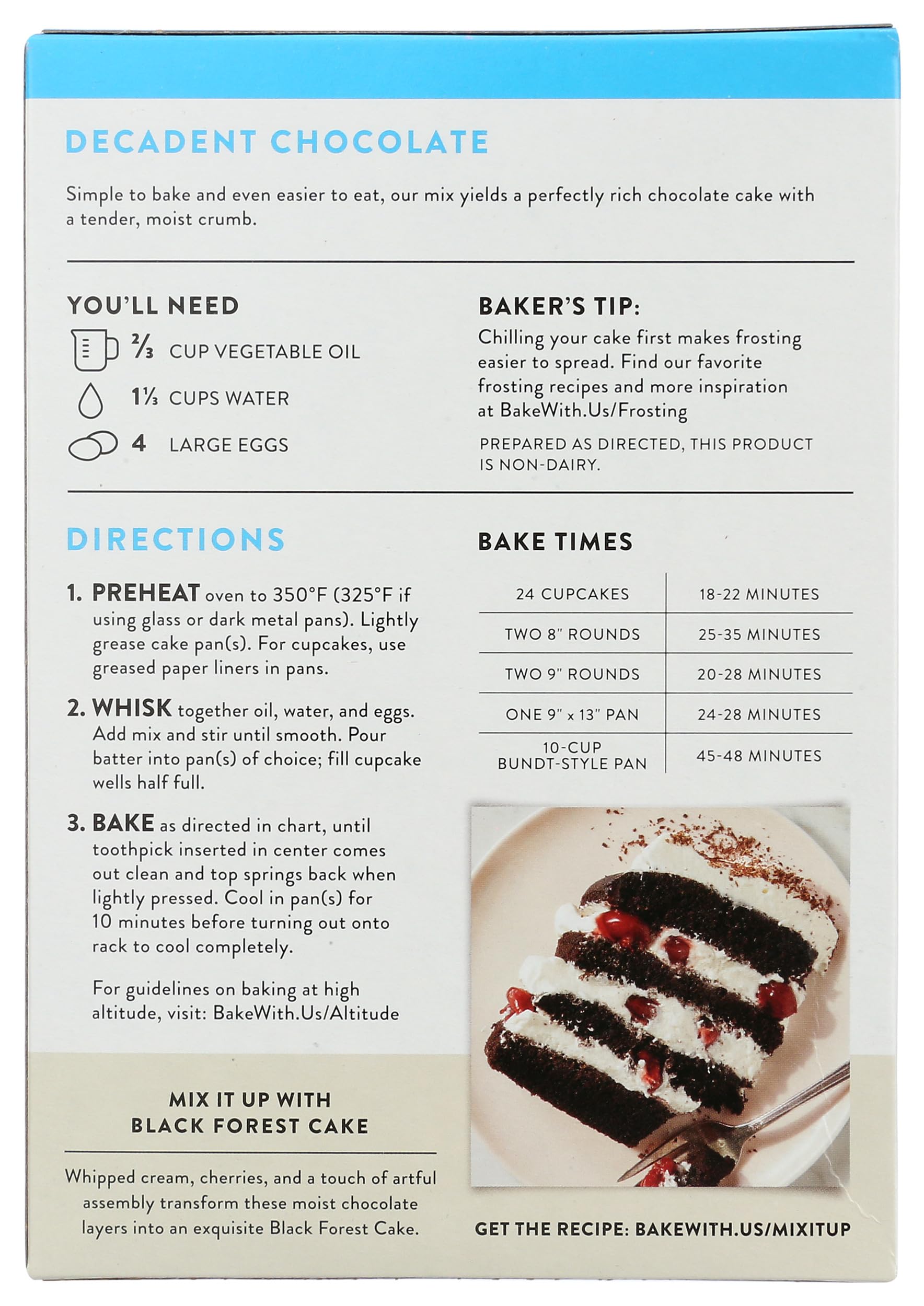 King Arthur Gluten-Free Cake Mix, Chocolate, 22 oz