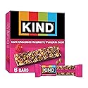 KIND Healthy Snacks Bars, Dark Chocolate Raspberry Pumpkin Seed, Gluten Free, High Fiber Snacks, 5g Protein, 6 Count
