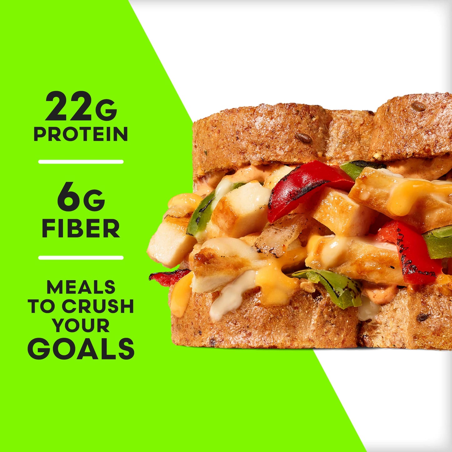 Vital Pursuit Southwest Style Chicken Fajita Sandwich Melt, High Protein Glp-1 Frozen Meal