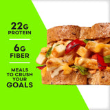 Vital Pursuit Southwest Style Chicken Fajita Sandwich Melt, High Protein Glp-1 Frozen Meal