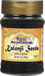 Rani Kalonji (Black Seed, Nigella Sativa, Black Cumin) Seeds 3oz (85g) PET Jar ~ All Natural | Gluten Friendly | NON-GMO | Kosher | Vegan | Indian