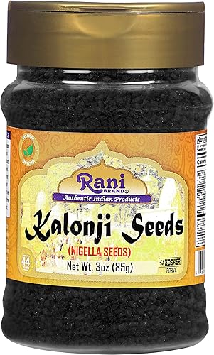 Rani Kalonji (Black Seed, Nigella Sativa, Black Cumin) Seeds 3oz (85g) PET Jar ~ All Natural | Gluten Friendly | NON-GMO | Kosher | Vegan | Indian