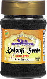 Rani Kalonji (Black Seed, Nigella Sativa, Black Cumin) Seeds 3oz (85g) PET Jar ~ All Natural | Gluten Friendly | NON-GMO | Kosher | Vegan | Indian