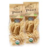 Morelli Pici Pasta di Toscana - Italian Gourmet Organic Pici Noodles - Thick Organic Pasta Nests Made in Italy from Durum Wheat Semolina - 17.6oz