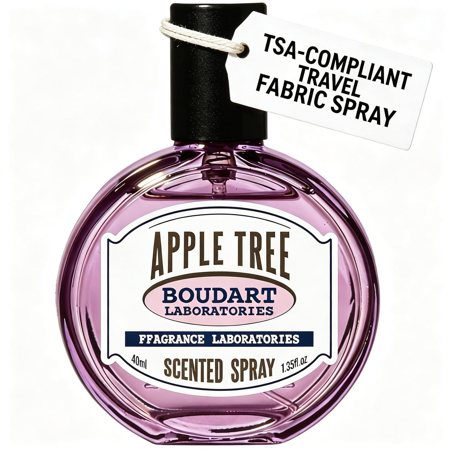 Travel Wrinkle Release Spray by BOUDART LABORATORIES - 40ml TSA Approved Fabric Deodorizer Spray & Wrinkle Releaser for Clothes, Couch - Portable Odor