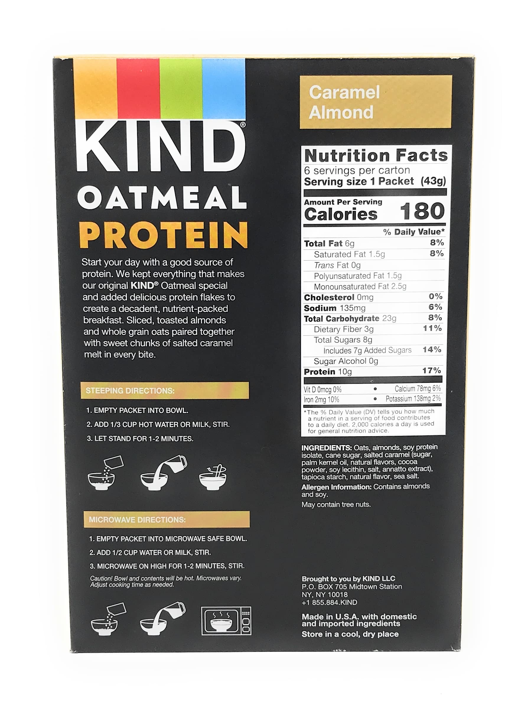 KIND Caramel Almond Protein Oatmeal, 9 OZ