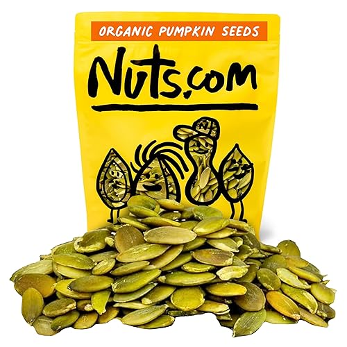 Nuts.com - Organic Pumpkin Seeds - 2 Lb Bag, No Shell Pumpkin Seeds Organic, Healthy Snack for Adults & Kids, Rich in Protein, Fiber, Calcium