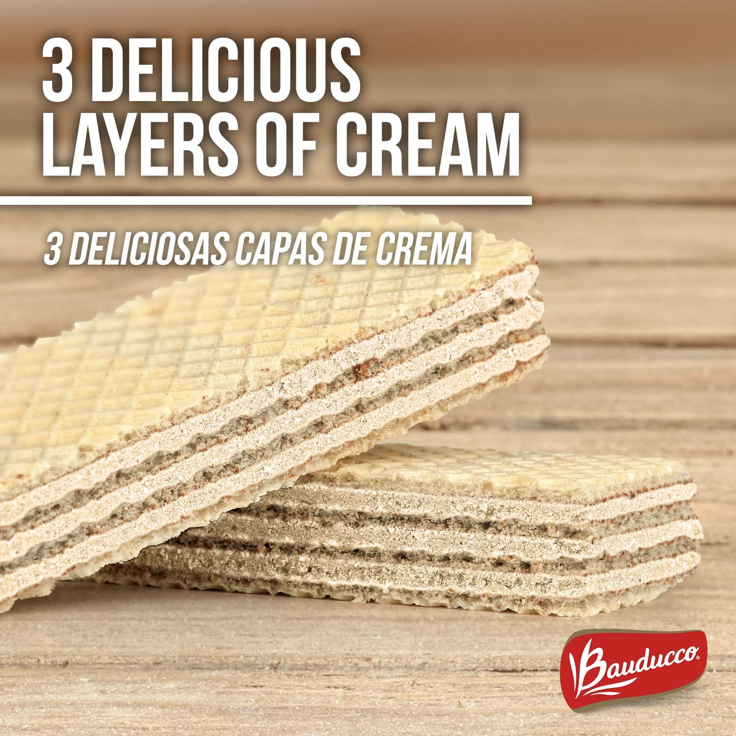 Bauducco Wafer Cookies - Crispy Wafers - 3 Creamy Layers - No Artificial Flavors (Pack of 6) (Vanilla, 30 oz (Pack of 6))