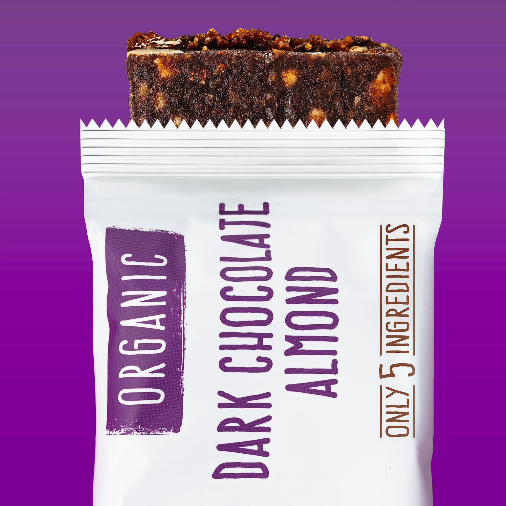 jonesbar (Dark Chocolate Almond, 4 Count (Pack of 1)), USDA Organic Fruit & Nut Bar, Non-GMO, Kosher, Vegan, Gluten Free, Simple Snack Bar
